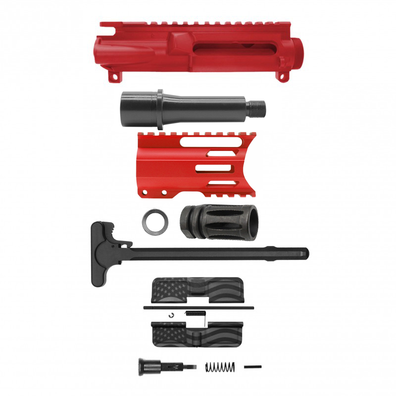 AR 9mm 4'' Barrel W/ 4'' Handguard Color Options| ''USA-4'' Pistol Kit AR 9mm 4'' Barrel W/ 4'' Handguard Color Options| ''USA-4'' Pistol Kit