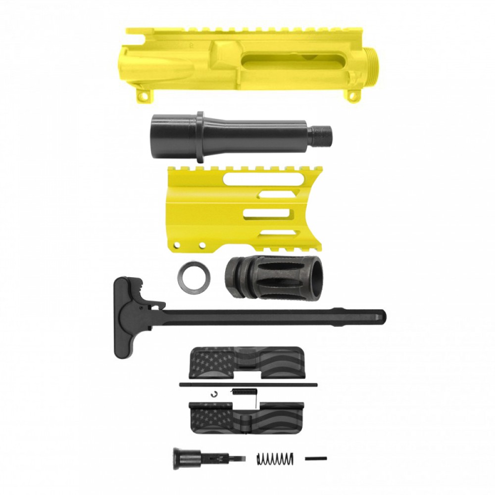 AR 9mm 4'' Barrel W/ 4'' Handguard Color Options| ''USA-4'' Pistol Kit AR 9mm 4'' Barrel W/ 4'' Handguard Color Options| ''USA-4'' Pistol Kit