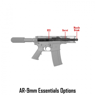 AR-9/9x19 Essential Partial Build |Barrel |Muzzle Brake |Bolt Carrier Group