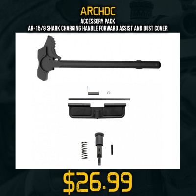 Accessory Pack | AR-15/9 Shark Charging Handle Forward Assist and Dust Cover