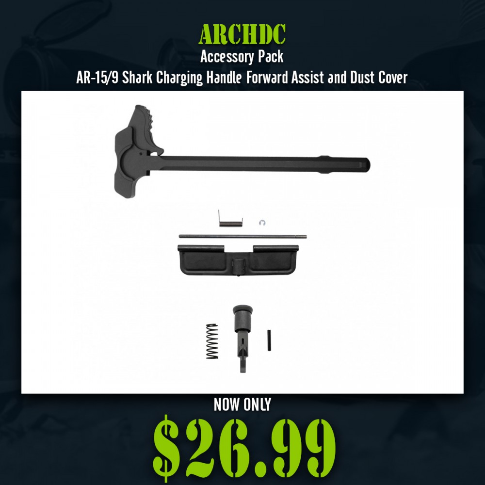 Accessory Pack | AR-15/9 Shark Charging Handle Forward Assist and Dust Cover