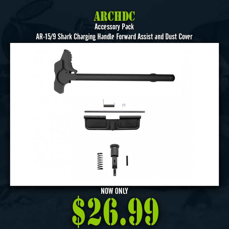 Accessory Pack | AR-15/9 Shark Charging Handle Forward Assist and Dust Cover