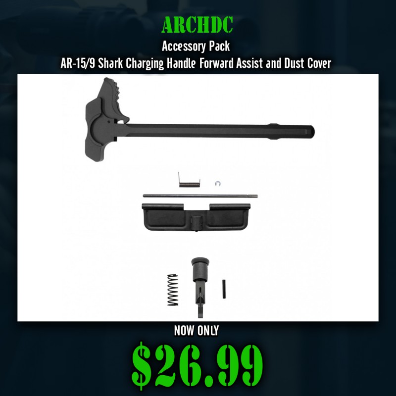 Accessory Pack | AR-15/9 Shark Charging Handle Forward Assist and Dust Cover