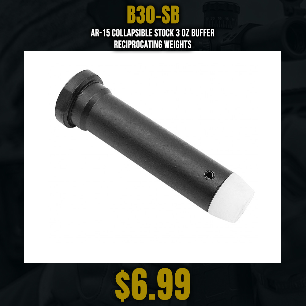 AR-15 Collapsible Stock 3 oz Buffer - Reciprocating Weights AR-15 Collapsible Stock 3 oz Buffer - Reciprocating Weights