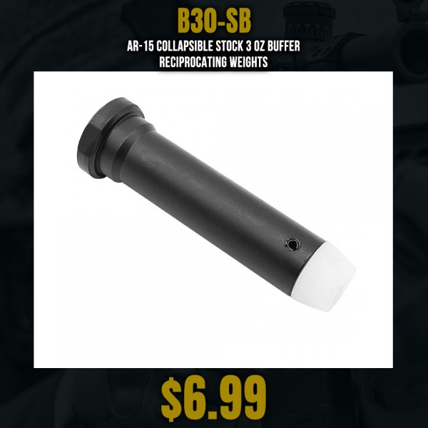 AR-15 Collapsible Stock 3 oz Buffer - Reciprocating Weights