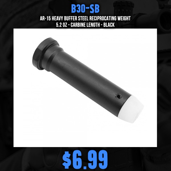 AR-15 Collapsible Stock 3 oz Buffer - Reciprocating Weights
