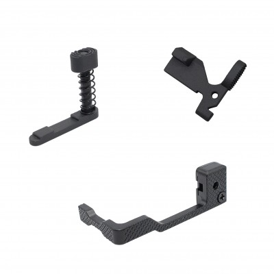 AR-15 Extended Bolt Catch & Release Lever + Steel Bolt Catch Replacement + Magazine Catch Assembly