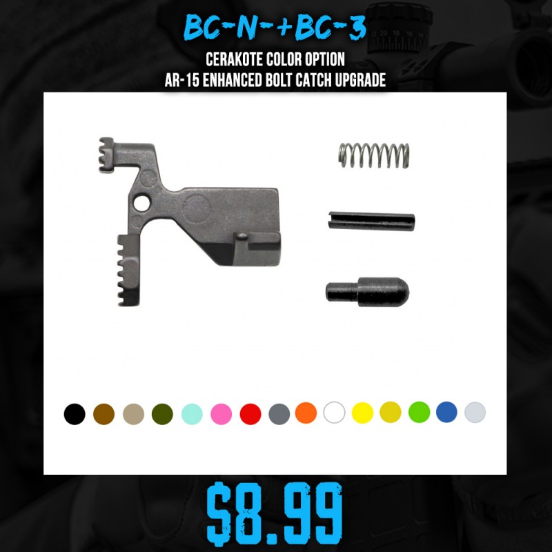 CERAKOTE COLOR OPTION| AR-15 Enhanced Bolt Catch Upgrade