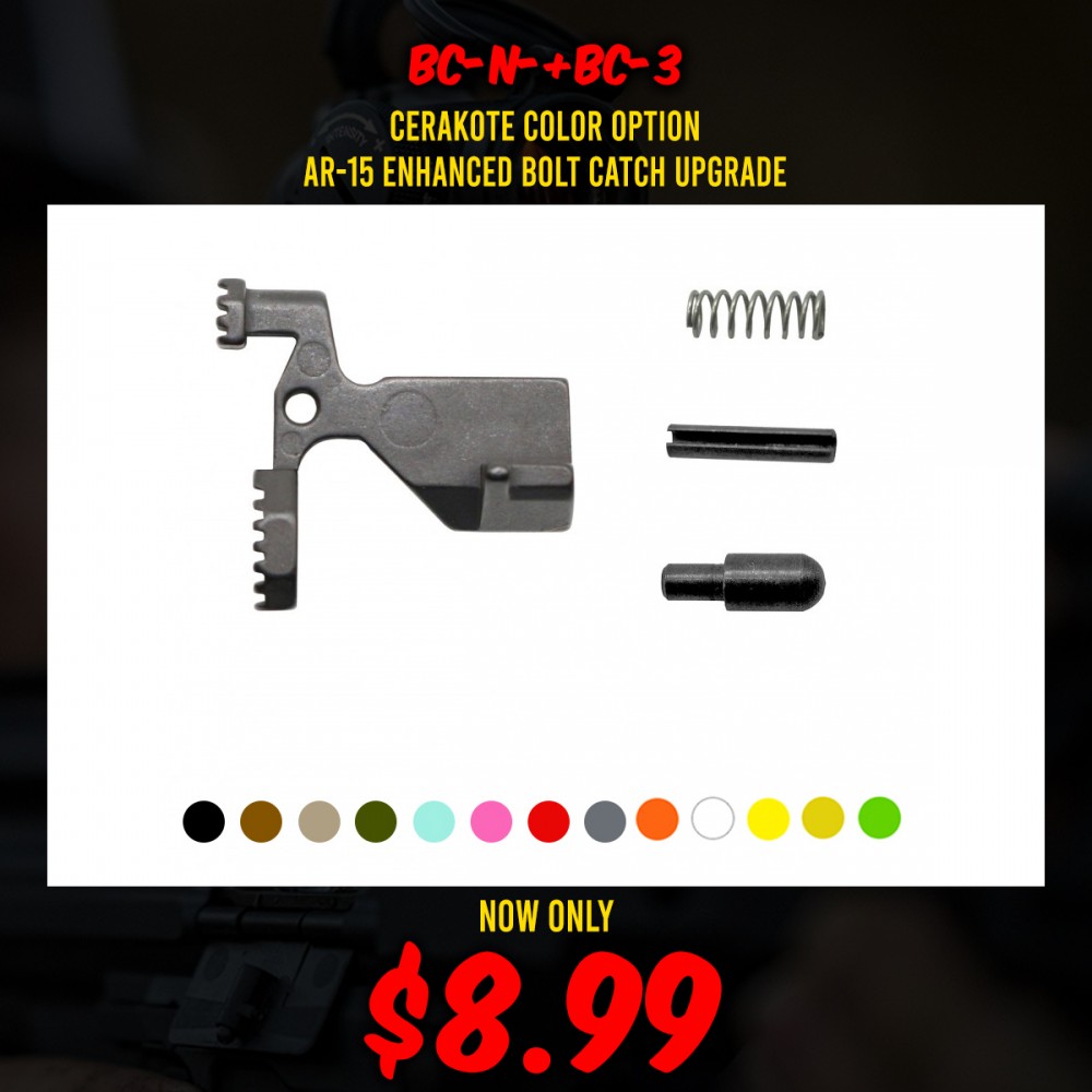 CERAKOTE COLOR OPTION| AR-15 Enhanced Bolt Catch Upgrade