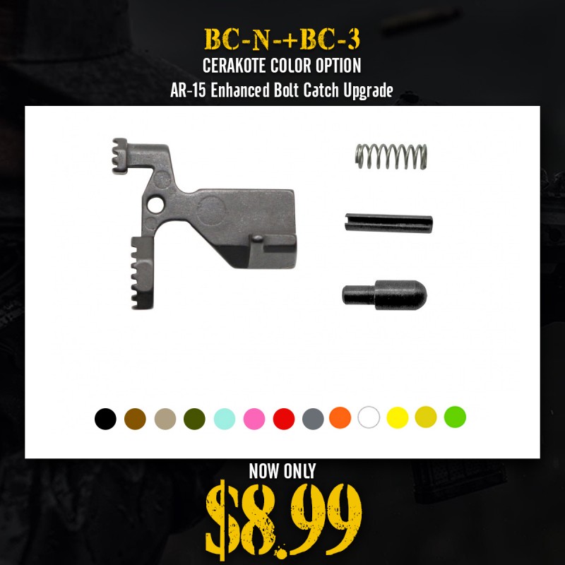 CERAKOTE COLOR OPTION| AR-15 Enhanced Bolt Catch Upgrade