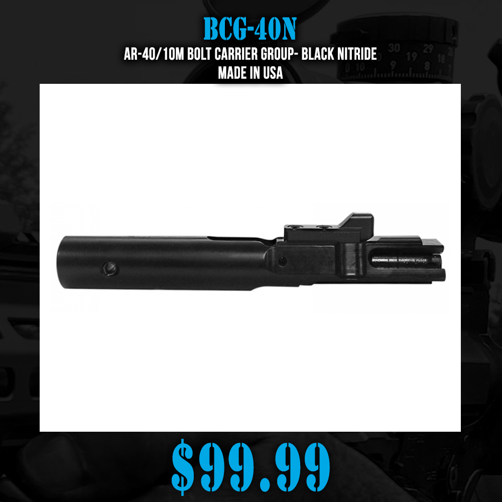 AR-40/10M Bolt Carrier Group- Black Nitride | Made in USA AR-40/10M Bolt Carrier Group- Black Nitride | Made in USA