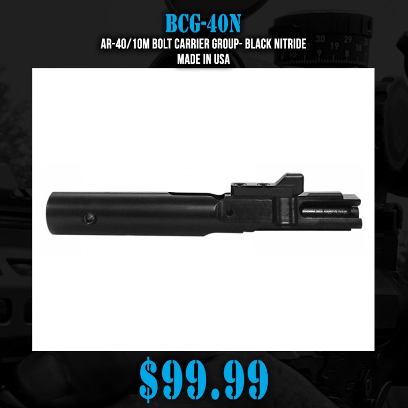 AR-40/10M Bolt Carrier Group- Black Nitride | Made in USA AR-40/10M Bolt Carrier Group- Black Nitride | Made in USA