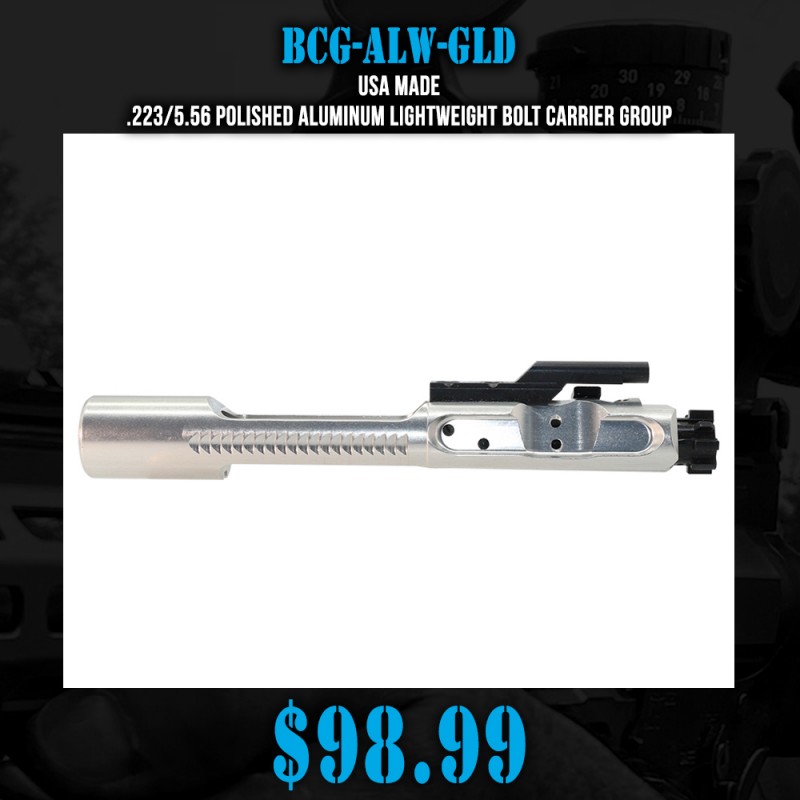 USA Made .223/5.56 Polished Aluminum Lightweight Bolt Carrier Group USA Made .223/5.56 Polished Aluminum Lightweight Bolt Carrier Group