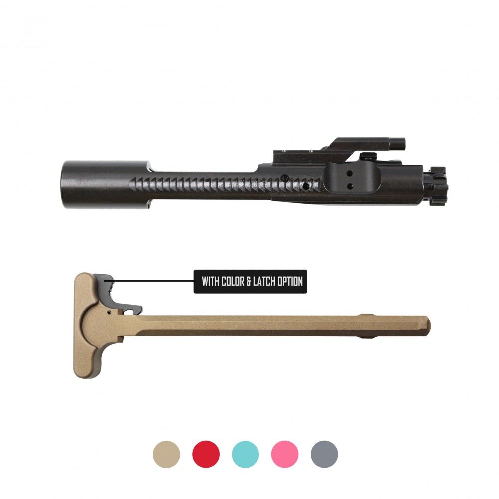 USA Made .223/5.56/300BLK Bolt Carrier Group and Cerakote Charging Handle with Latch Option -Bundle