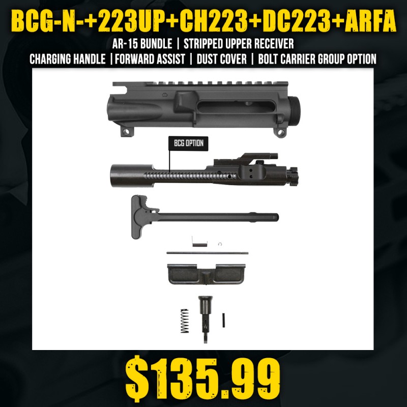 AR-15 Bundle | Stripped Upper Receiver | Charging Handle |Forward Assist | Dust Cover | Bolt Carrier Group Option AR-15 Bundle | Stripped Upper Receiver | Charging Handle |Forward Assist | Dust Cover | Bolt Carrier Group Option