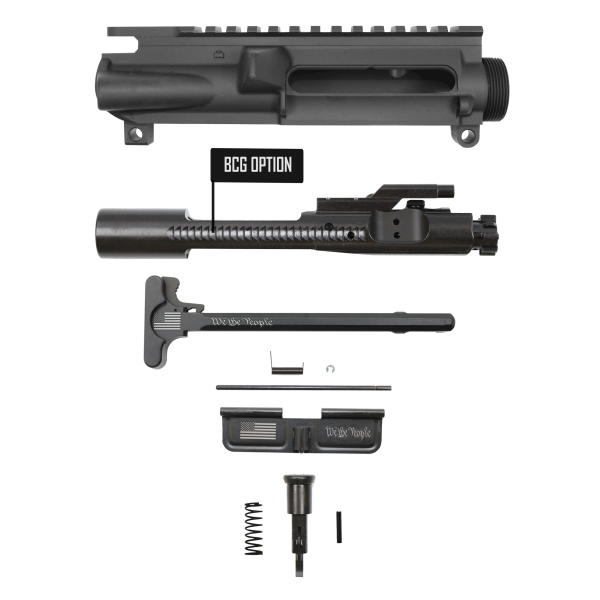WE THE PEOPLE | AR-15 Upper Receiver, Bolt Carrier Group Option, Charging Handle, Dust Cover and Forward Assist -Bundle  WE THE PEOPLE | AR-15 Upper Receiver, Bolt Carrier Group Option, Charging Handle, Dust Cover and Forward Assist -Bundle