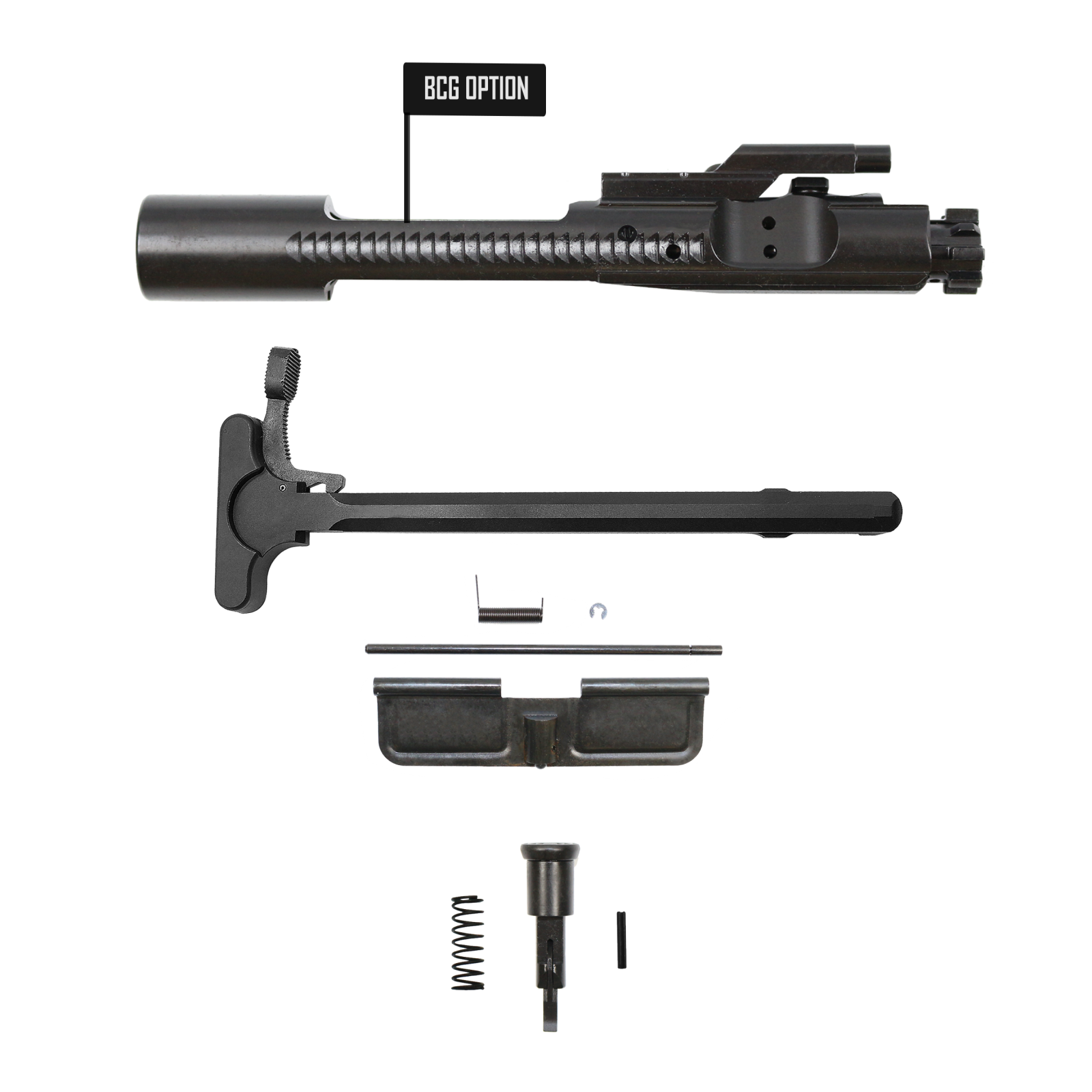 AR15 Bolt Carrier Group Option, Charging Handle LATCH 05, Dust Cover