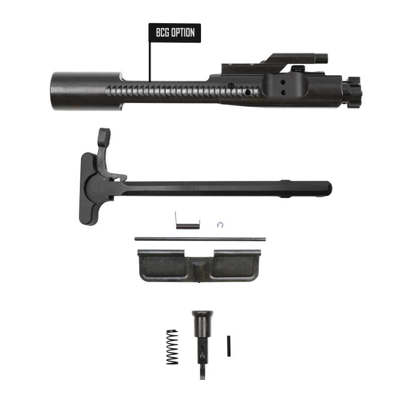 AR-15 Bolt Carrier Group Option, Charging Handle LATCH 05, Dust Cover and Forward Assist -Bundle