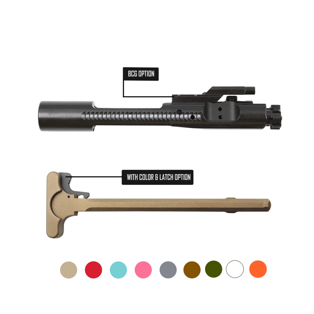 USA Made .223/5.56/300BLK Bolt Carrier Group Option and Cerakote Charging Handle with Latch Option -Bundle