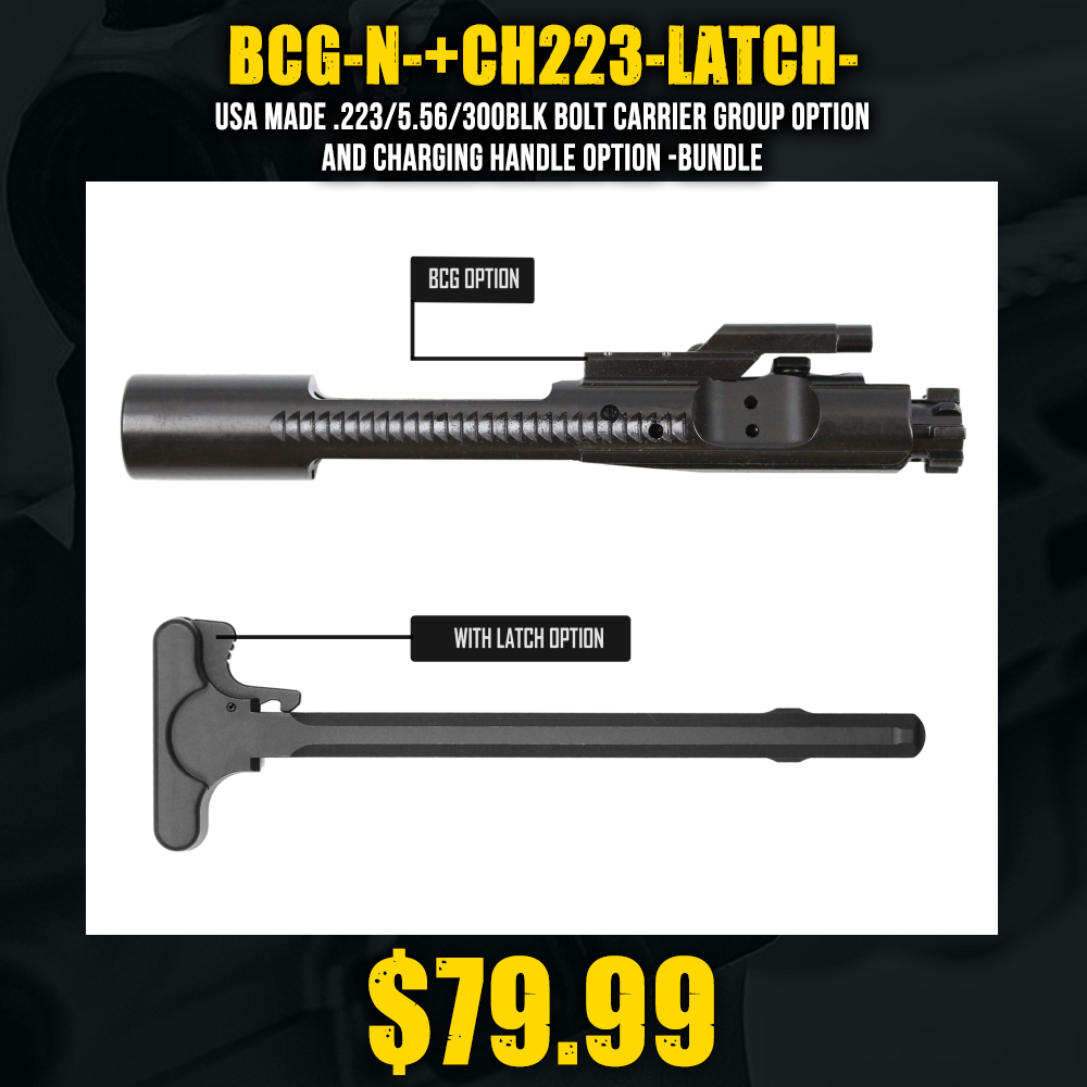 USA Made .223/5.56/300BLK Bolt Carrier Group Option and Charging Handle Option -Bundle USA Made .223/5.56/300BLK Bolt Carrier Group Option and Charging Handle Option -Bundle