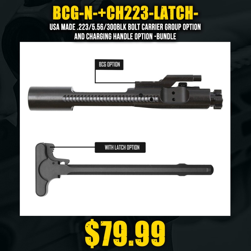 USA Made .223/5.56/300BLK Bolt Carrier Group Option and Charging Handle Option -Bundle USA Made .223/5.56/300BLK Bolt Carrier Group Option and Charging Handle Option -Bundle