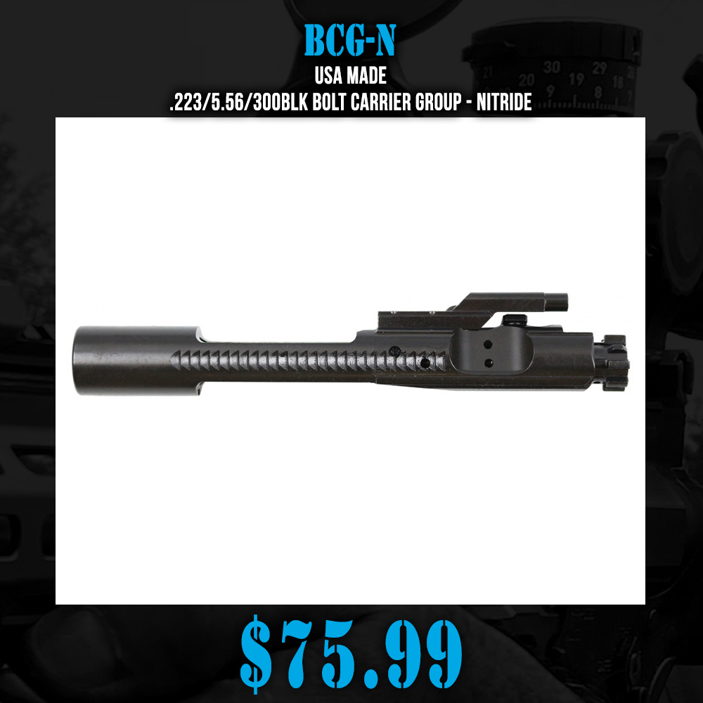 USA Made .223/5.56/300BLK Bolt Carrier Group - Nitride USA Made .223/5.56/300BLK Bolt Carrier Group - Nitride