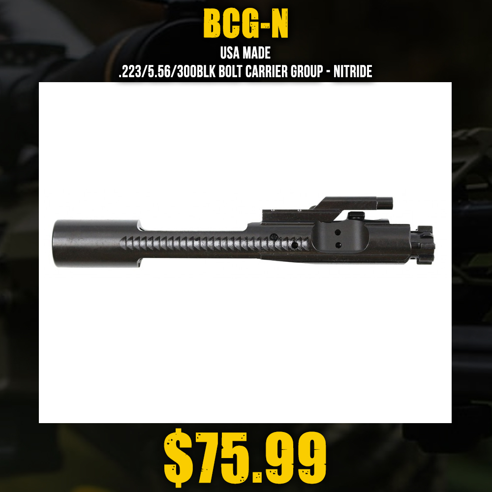 USA Made .223/5.56/300BLK Bolt Carrier Group - Nitride USA Made .223/5.56/300BLK Bolt Carrier Group - Nitride