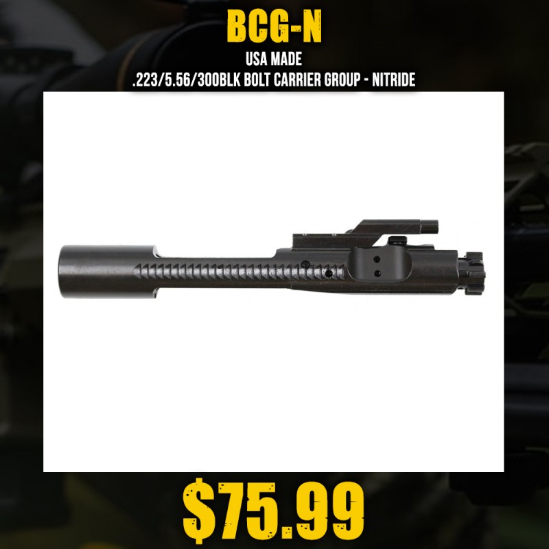 USA Made .223/5.56/300BLK Bolt Carrier Group - Nitride USA Made .223/5.56/300BLK Bolt Carrier Group - Nitride
