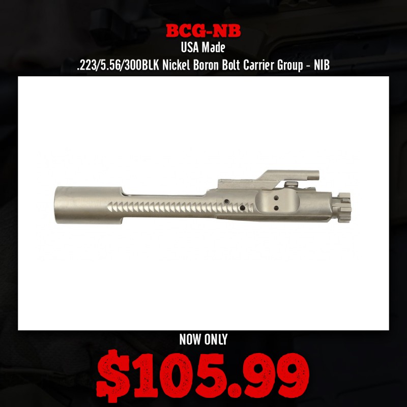 USA Made .223/5.56/300BLK Nickel Boron Bolt Carrier Group - NIB