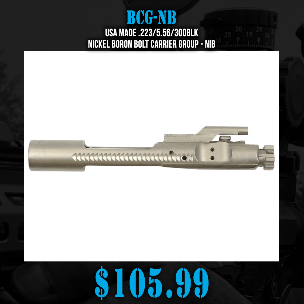 USA Made .223/5.56/300BLK Nickel Boron Bolt Carrier Group - NIB USA Made .223/5.56/300BLK Nickel Boron Bolt Carrier Group - NIB