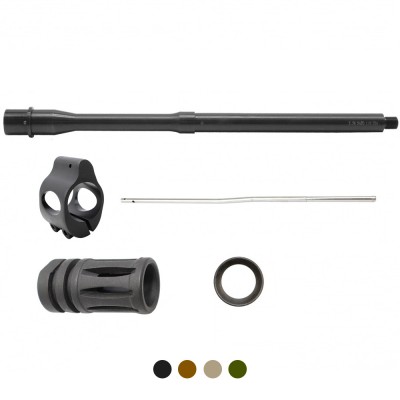 CERAKOTE COLOR OPTION | AR-15 Parkerized Barrel, Muzzle Brake, Gas Block and Gas Tube Bundle