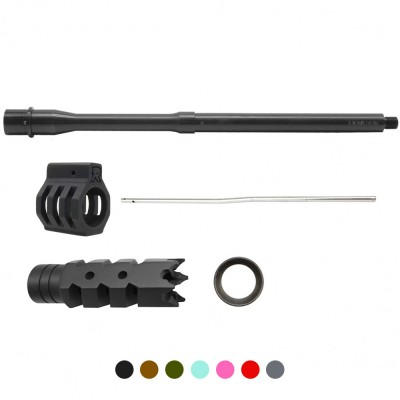 CERAKOTE COLOR OPTION| AR-15 Parkerized Barrel, Muzzle Brake, Gas Block and Gas Tube Bundle 2