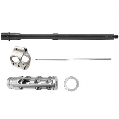 AR-15 Parkerized Barrel Stainless Steel Muzzle Brake Gas Block and Gas Tube Bundle 3