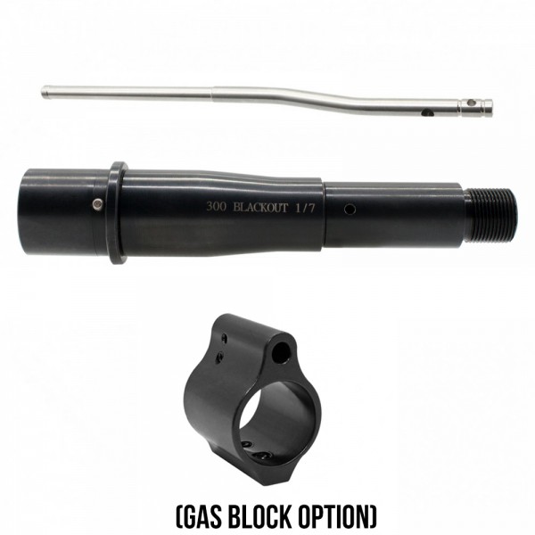 5” 300 Black Out 1:7 Twist Nitride Pistol Barrel and Micro Gas Tube and Gas Block Options| Made in U.S.A 5” 300 Black Out 1:7 Twist Nitride Pistol Barrel and Micro Gas Tube and Gas Block Options| Made in U.S.A