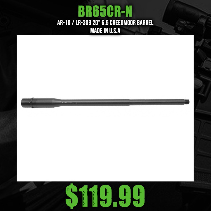 AR-10 / LR-308 20" 6.5 CreedMoor Barrel | Made In USA 