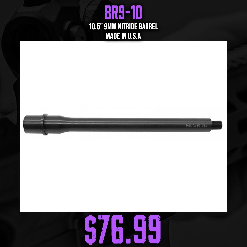 10.5" 9mm Nitride Barrel| Made in U.S.A