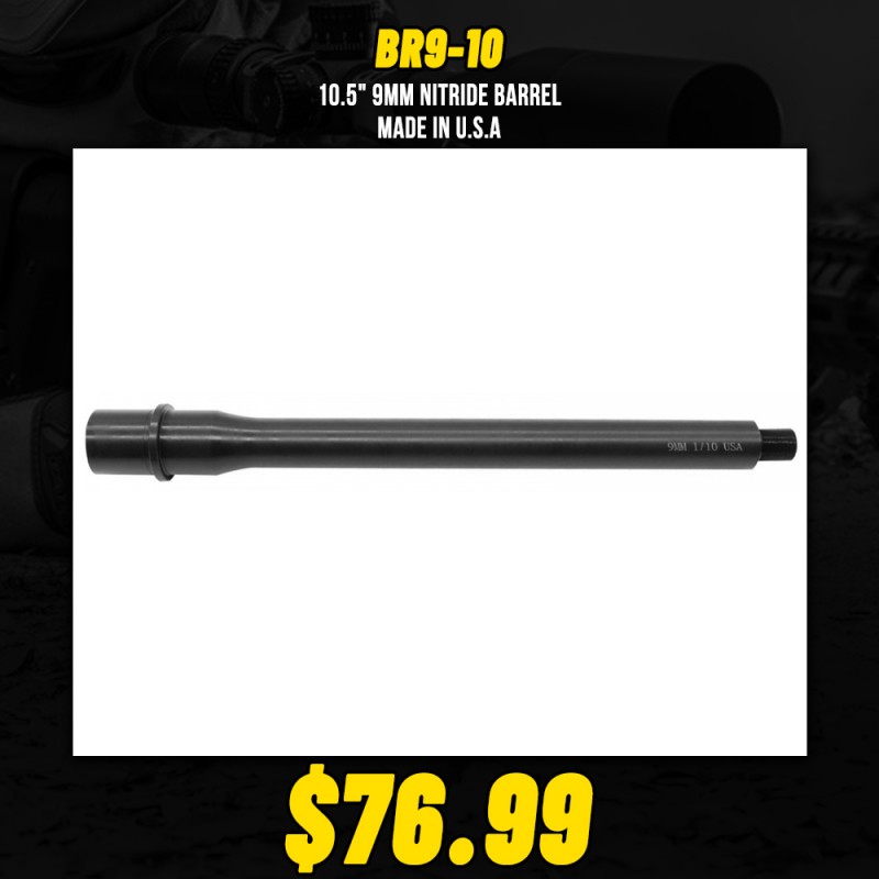 10.5" 9mm Nitride Barrel| Made in U.S.A 10.5" 9mm Nitride Barrel| Made in U.S.A
