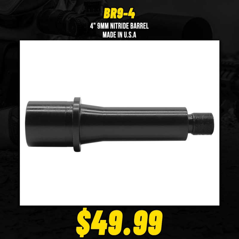 4" 9mm Nitride Barrel | Made in U.S.A 4" 9mm Nitride Barrel | Made in U.S.A