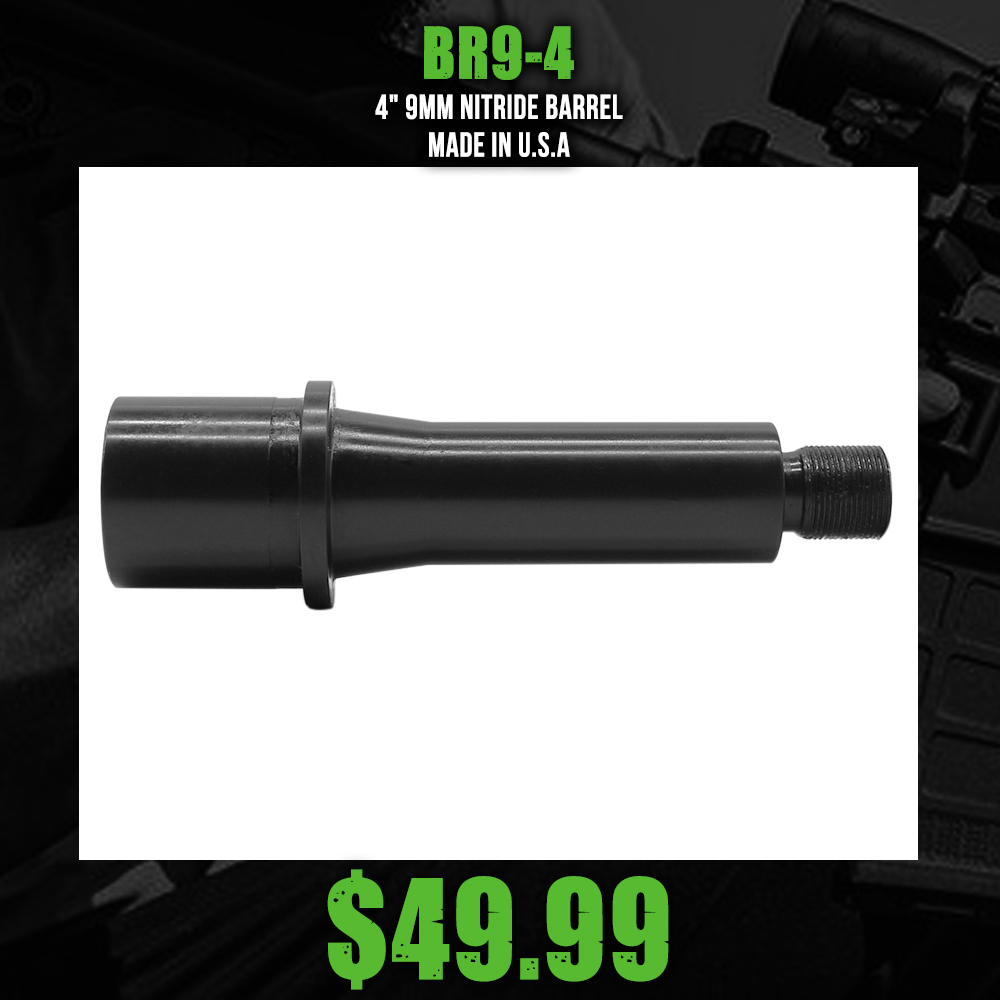 4" 9mm Nitride Barrel | Made in U.S.A 4" 9mm Nitride Barrel | Made in U.S.A