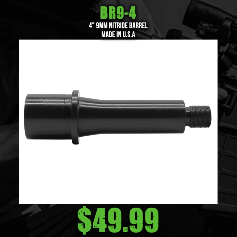 4" 9mm Nitride Barrel | Made in U.S.A 4" 9mm Nitride Barrel | Made in U.S.A