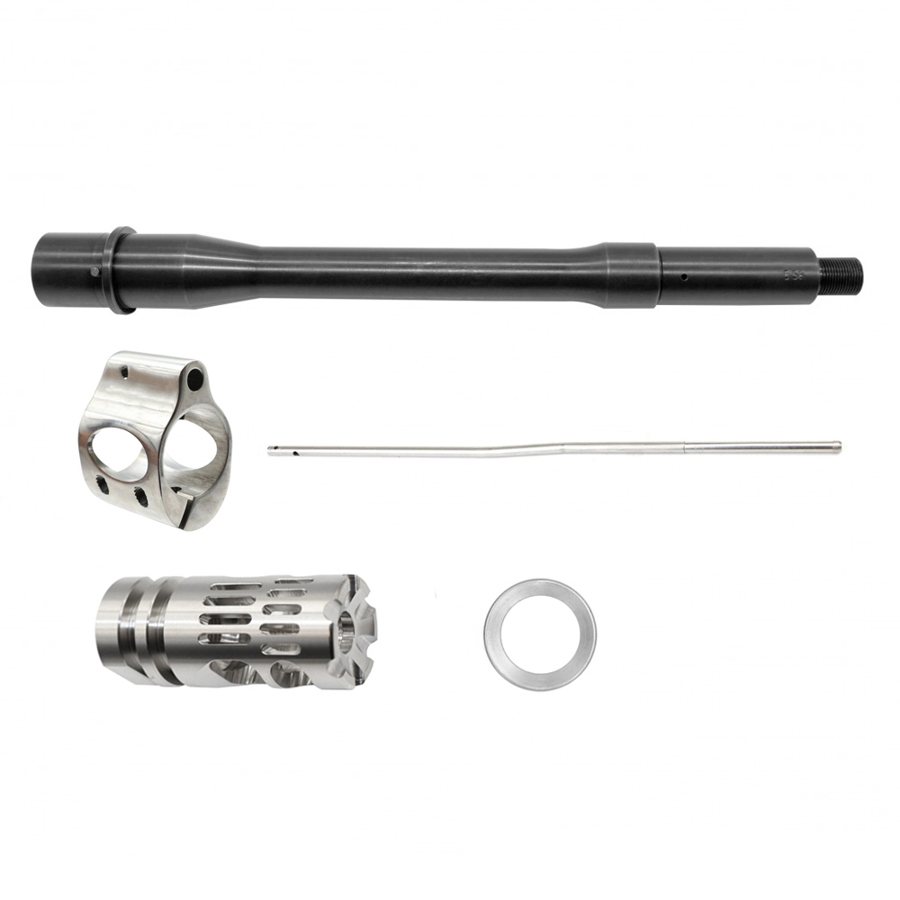 AR-15 Nitride Barrel, Muzzle Brake, Gas Block and Gas Tube Bundle 4