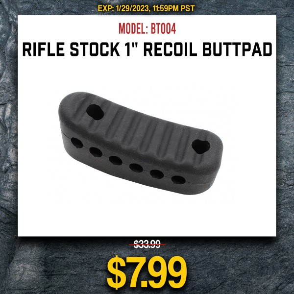 Rifle Stock 1" Recoil Buttpad