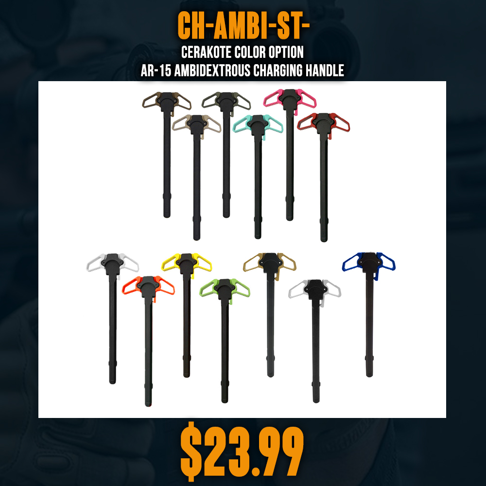 CERAKOTE COLOR OPTION| AR-15 Ambidextrous Charging Handle CERAKOTE COLOR OPTION| AR-15 Ambidextrous Charging Handle