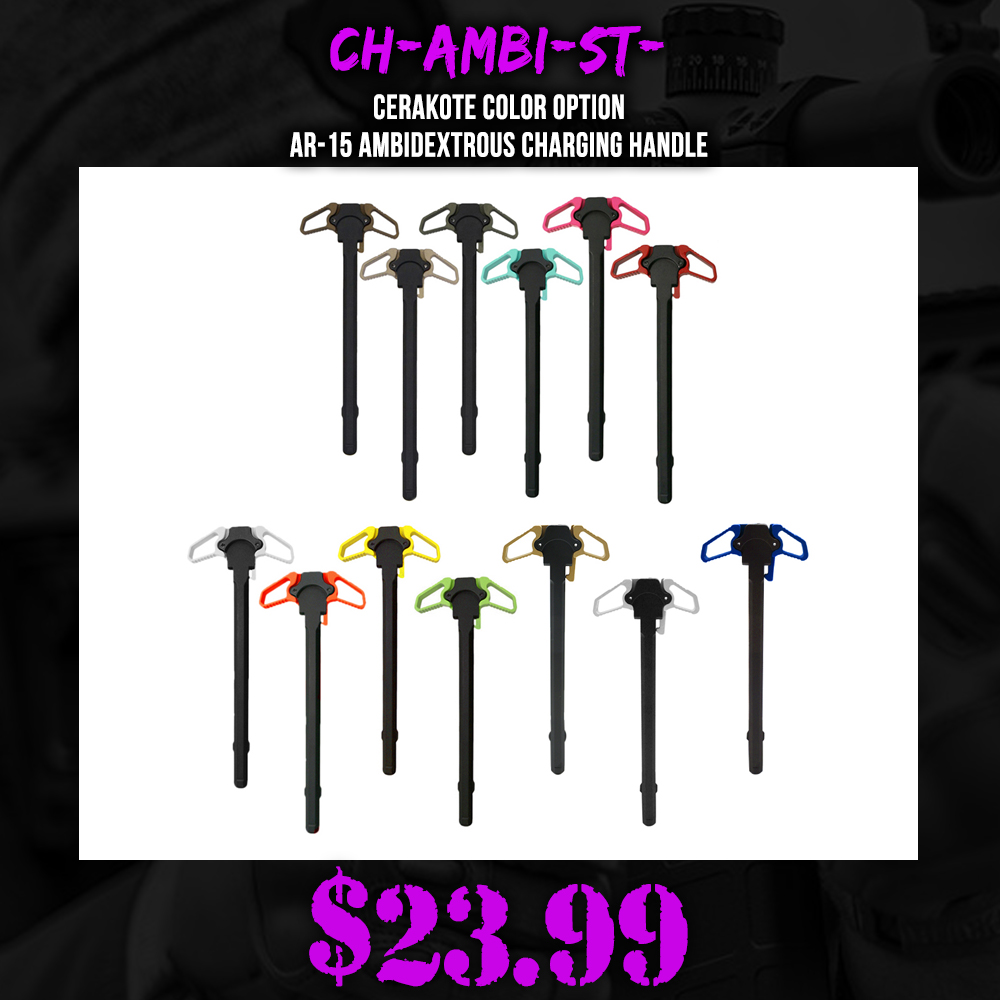 CERAKOTE COLOR OPTION| AR-15 Ambidextrous Charging Handle