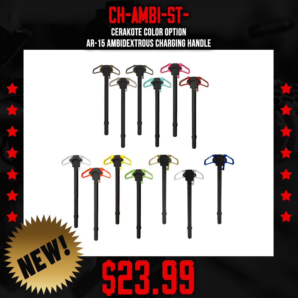CERAKOTE COLOR OPTION| AR-15 Ambidextrous Charging Handle CERAKOTE COLOR OPTION| AR-15 Ambidextrous Charging Handle