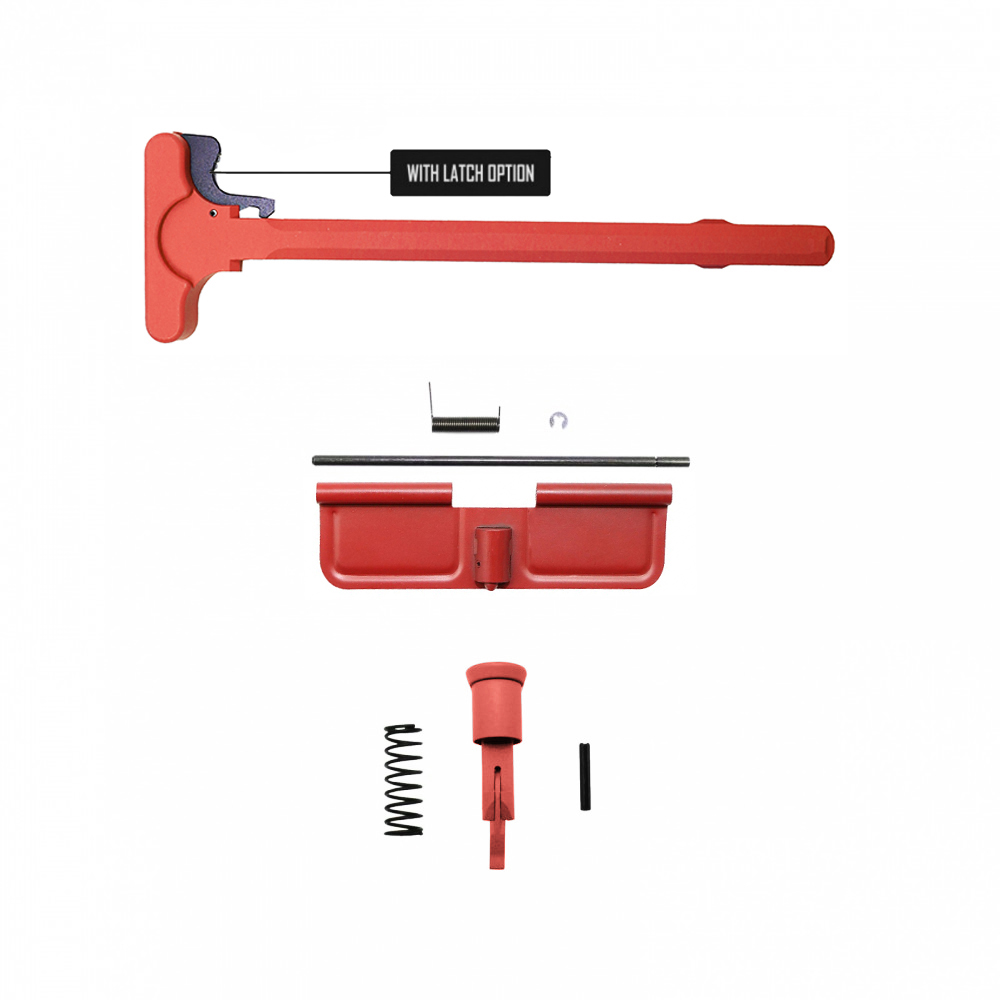 Cerakote Red Accessory Pack| AR-15/9 Charging Handle Forward Assist and Dust Cover