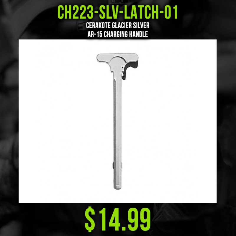 Cerakote Glacier Silver | AR-15 Charging Handle Cerakote Glacier Silver | AR-15 Charging Handle
