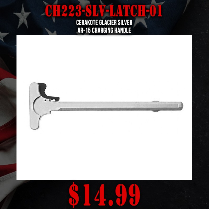 Cerakote Glacier Silver | AR-15 Charging Handle Cerakote Glacier Silver | AR-15 Charging Handle