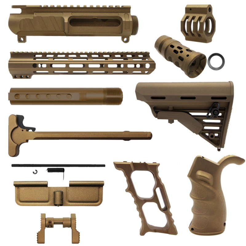 CERAKOTE BURNT BRONZE | AR-15 CHASSIS BUNDLE CERAKOTE BURNT BRONZE | AR-15 CHASSIS BUNDLE