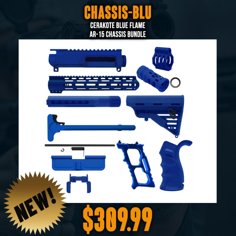 CERAKOTE BLUE FLAME | AR-15 CHASSIS BUNDLE